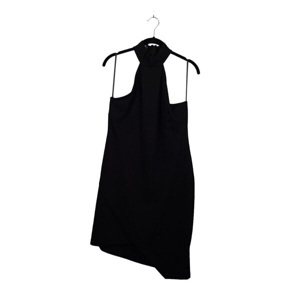 EUC Nasty Gal Asymmetrical Black Bodycon Dress SZ XL Y2K Retro Grunge - Picture 2 of 7